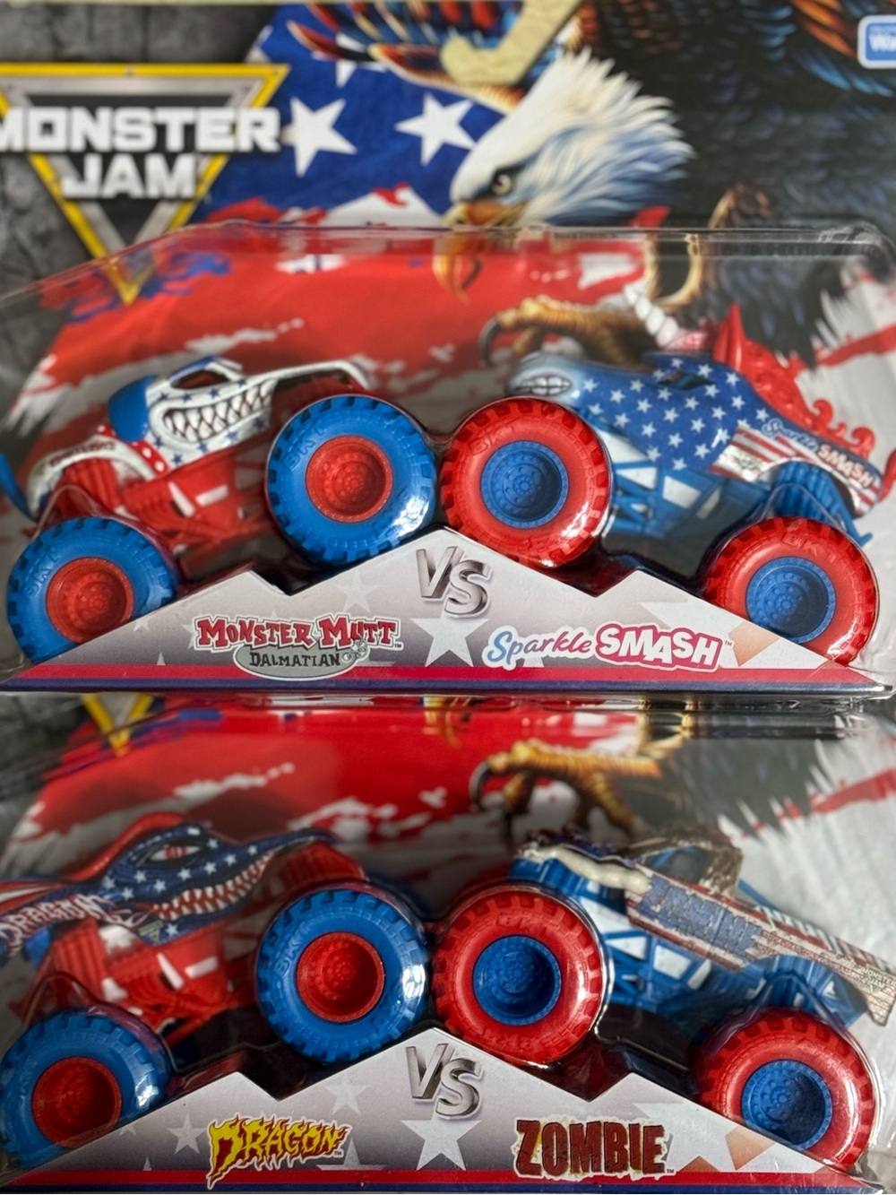 Series 2 Monster Jam Stars & Stripes- Monster MuttDalmatian vs SparkleSmash